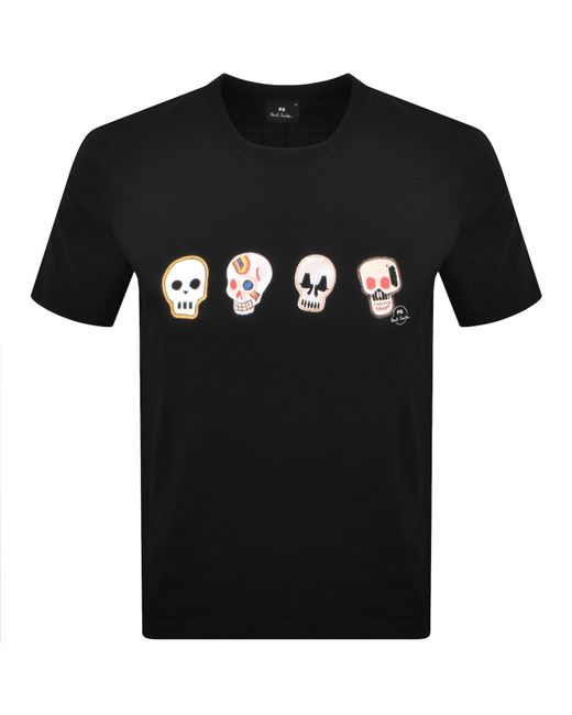 Paul Smith Black Skull T Shirt for men