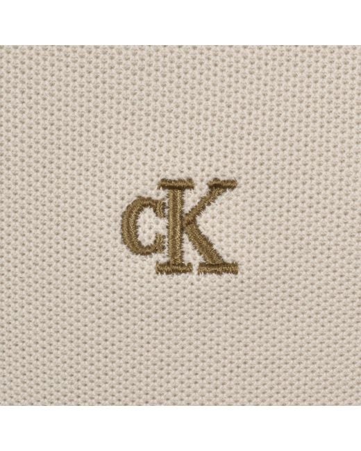 Calvin Klein Natural Refined Pique Polo T Shirt for men