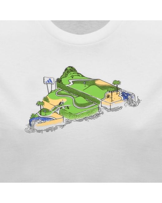 Adidas White Novelty T Shirt for men