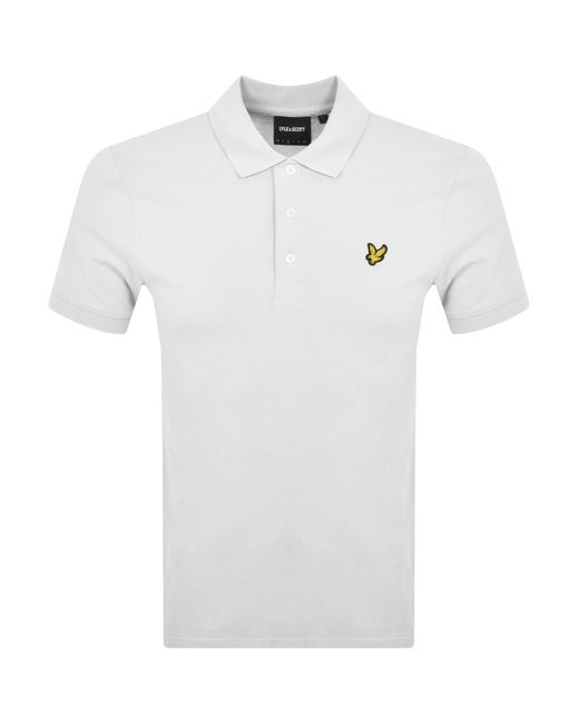 Lyle & Scott White Short Sleeved Polo T Shirt for men