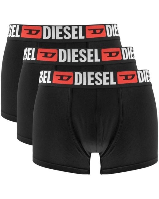 DIESEL Black Underwear Damien 3 Pack Boxer Shorts for men