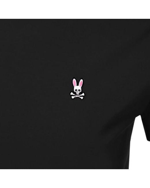 Psycho Bunny Black Classic Crew Neck T Shirt for men