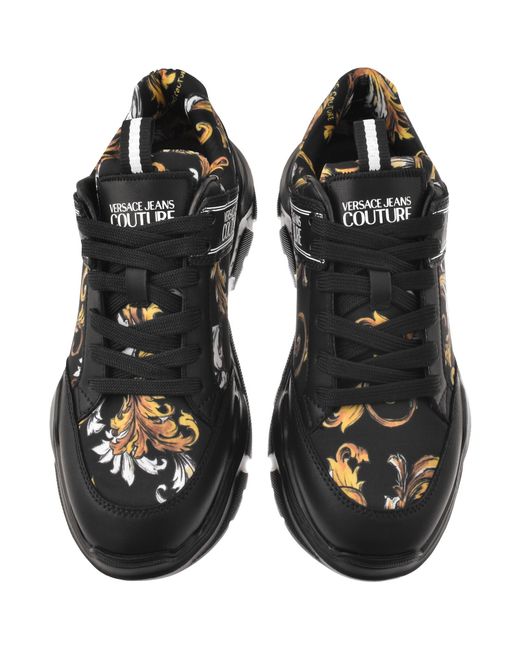 Versace Jeans Black Couture Speedtrack Trainers for men