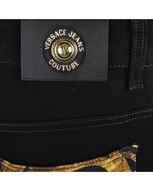 Versace Black Couture Dundee Skinny Jeans for men