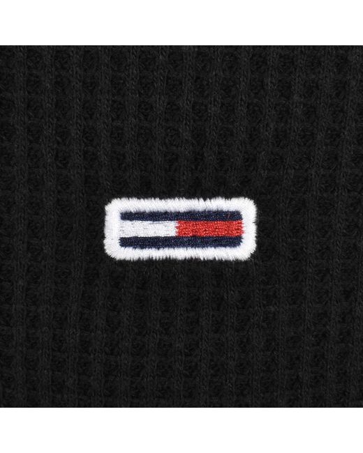 Tommy Hilfiger Black Slim Fit Waflle T Shirt for men