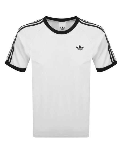 Adidas Originals White 3 Stripes T Shirt for men