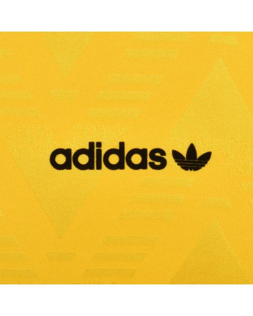 Adidas Originals Yellow Jacquard Jersey T Shirt for men