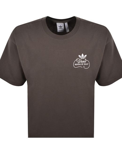 Adidas Originals Black Paris View T Shirt for men