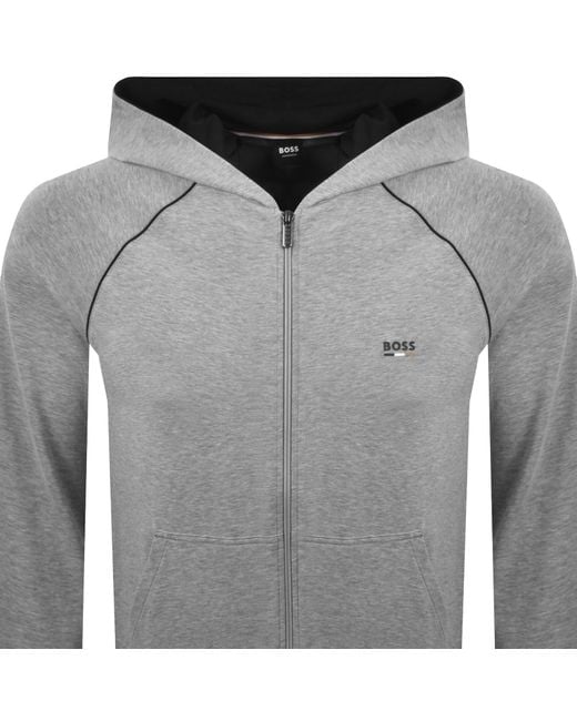 BOSS BUSINESS Gray Boss Oliver Hooded Tracksuit for men