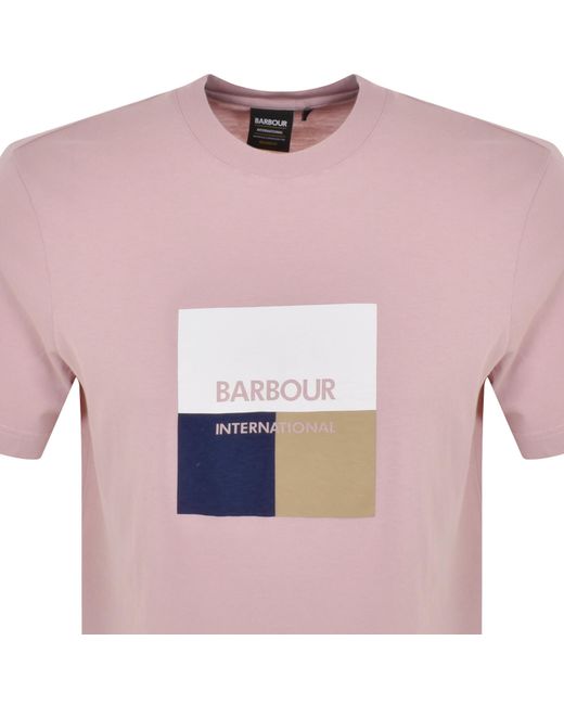 Barbour Pink Triptych T Shirt for men