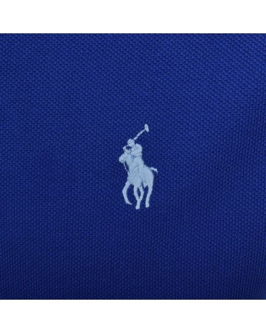 Ralph Lauren Blue Custom Slim Polo T Shirt for men