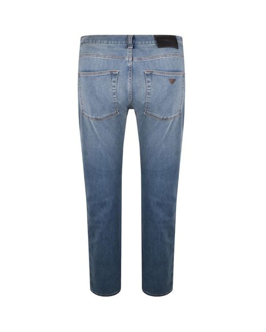 Armani Blue Emporio J45 Jeans Light Wash for men