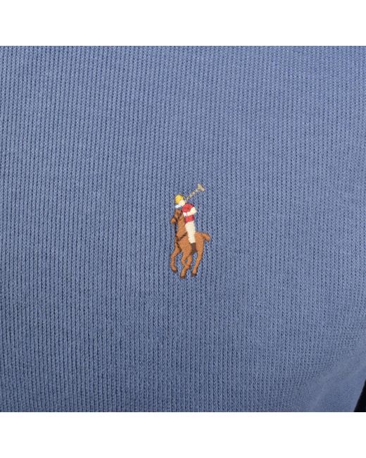 Ralph Lauren Blue Half Zip Sweatshirt for men