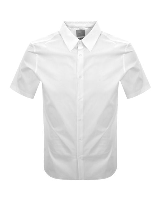 Calvin Klein White Slim Fit Solid Shirt for men