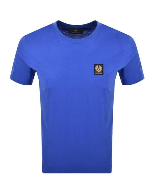 Belstaff Blue Short Sleeve Logo T Shirt Cobalt for men