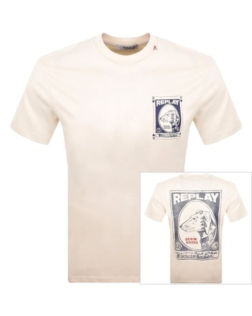 Replay Natural Logo T Shirt for men