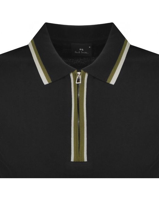 Paul Smith Black Tipped Polo T Shirt for men