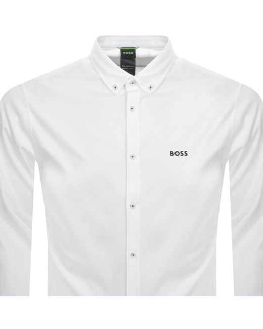 Boss White Boss Motion Long Sleeved Shirt for men
