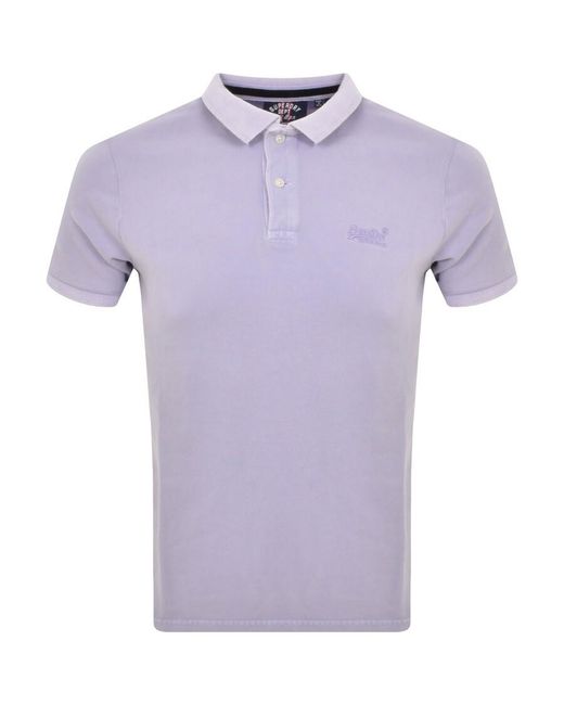 Superdry Purple Short Sleeved Polo T Shirt for men