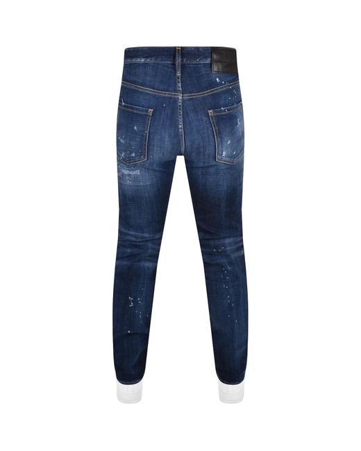 DSquared² Blue Mid Wash 642 Regular Fit Jeans for men