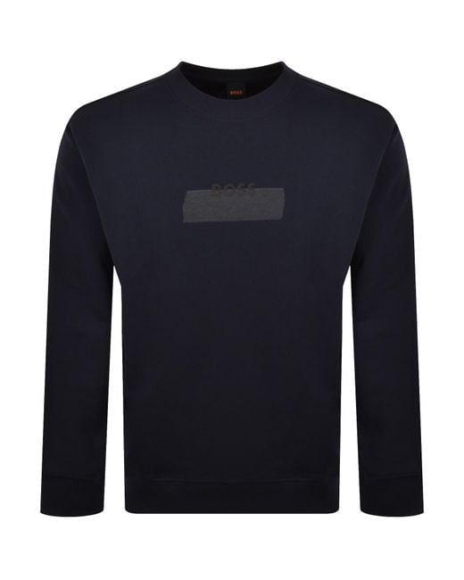Boss Blue Boss We Logotape Sweatshirt for men