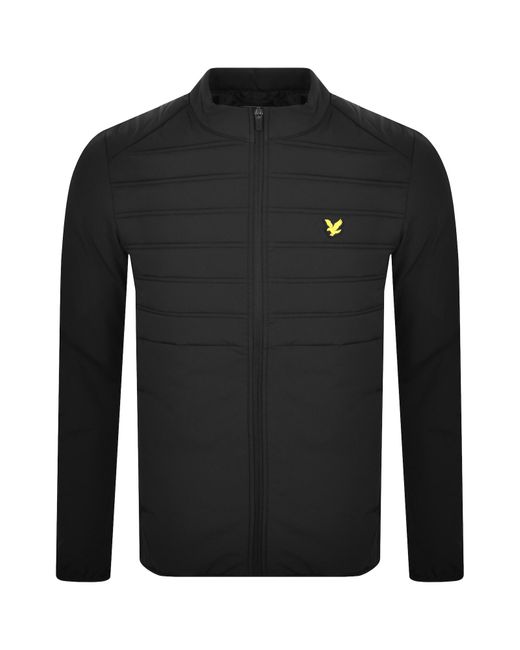 Lyle & Scott Black Hybrid Baffle Jacket for men