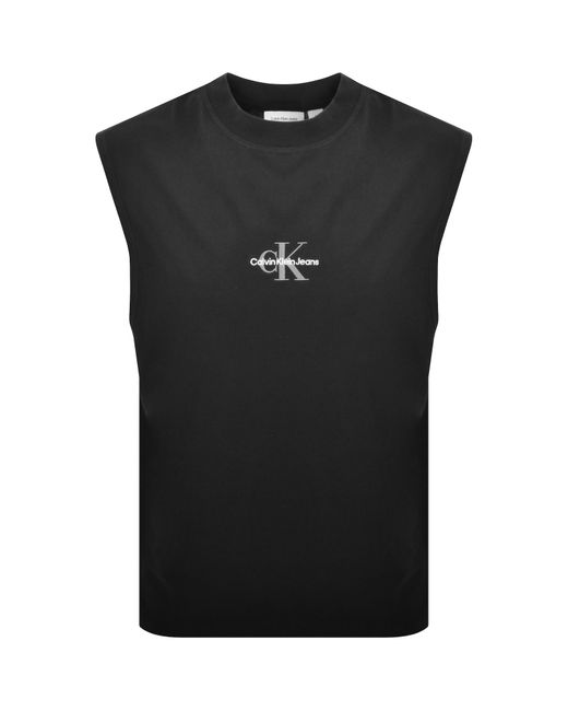 Calvin Klein Black Jeans Relaxed Fit Logo Vest for men