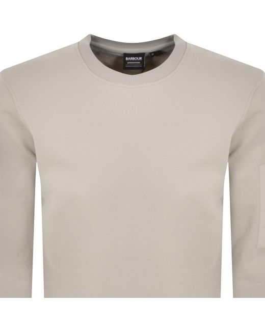 Barbour Gray Grip Sweatshirt for men