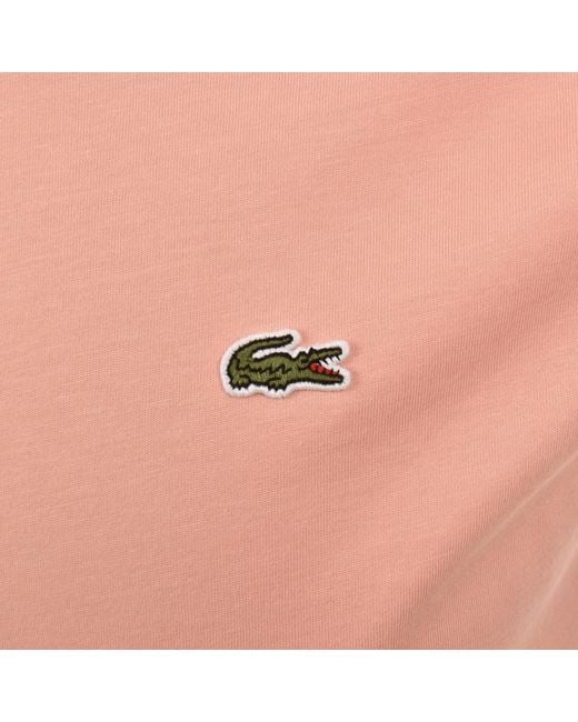 Lacoste Pink Crew Neck T Shirt for men