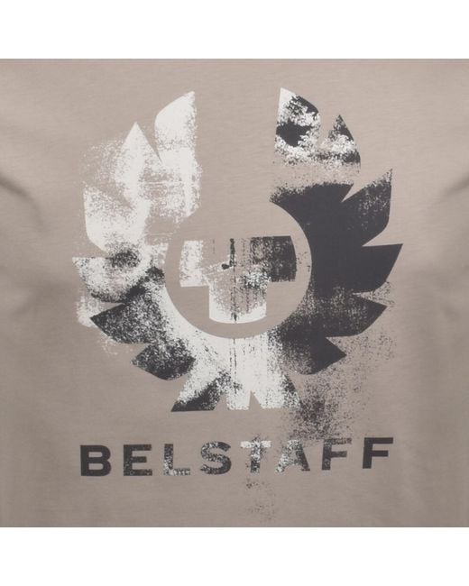 Belstaff Gray Blur T Shirt Concrete for men