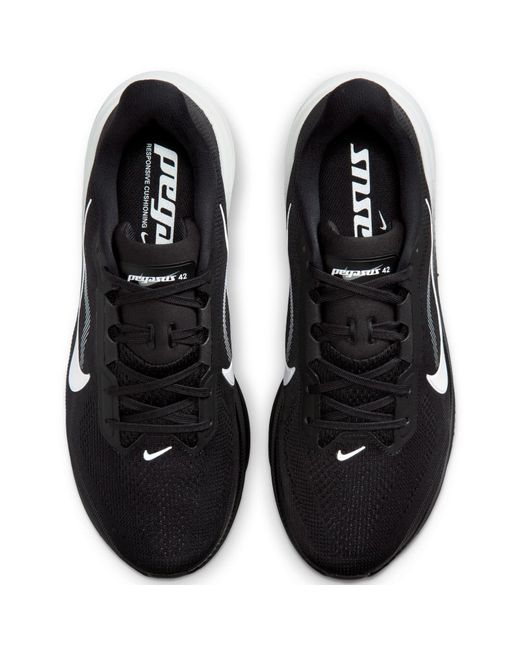 Nike Black Pegasus 42 Road Running Shoes for men