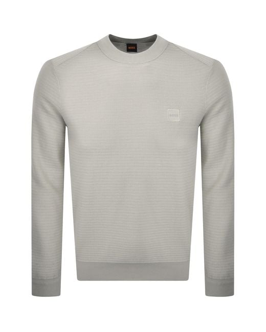 Boss Gray Boss Anion Knit Jumper for men