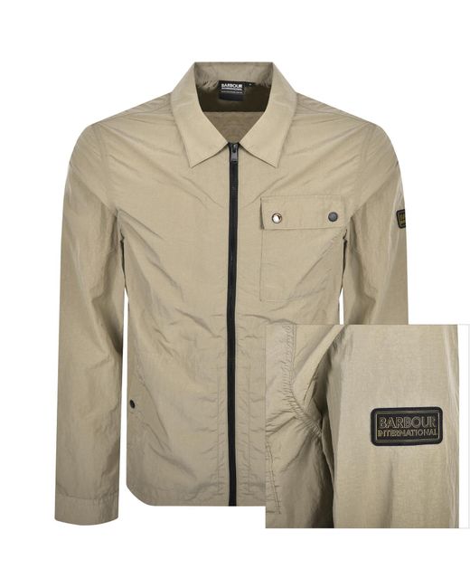 Barbour Brown Inline Overshirt for men