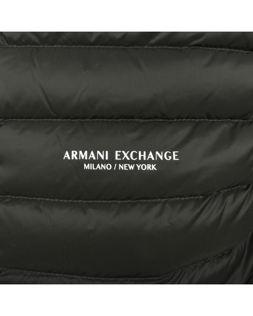 ARMANI EXCHANGE Black Down Gilet Peat for men