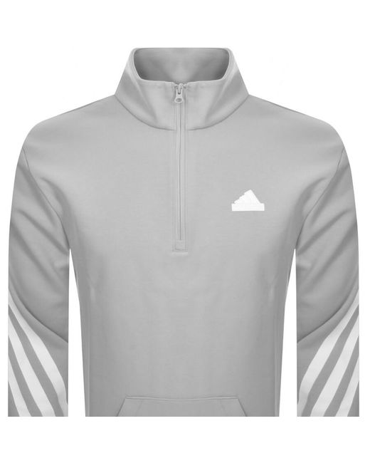 Adidas Originals Gray Adidas Sportswear Half Zip Sweatshirt for men