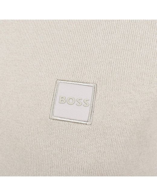 Boss Gray Boss Kanobix Half Zip Jumper for men