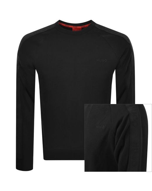 HUGO Black Lounge Tonal Sweatshirt for men