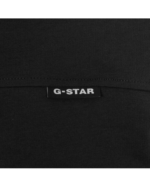 G-Star RAW Black Raw Half Zip Tweeter Sweatshirt for men