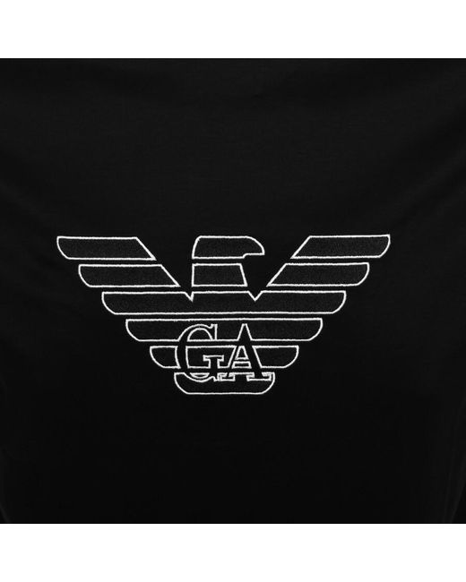 Armani Black Emporio Logo T Shirt for men