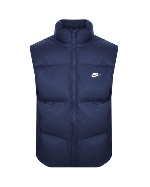 Nike Blue Sportswear Club Primaloft® Water-repellent Puffer Gilet 50% Recycled Polyester for men