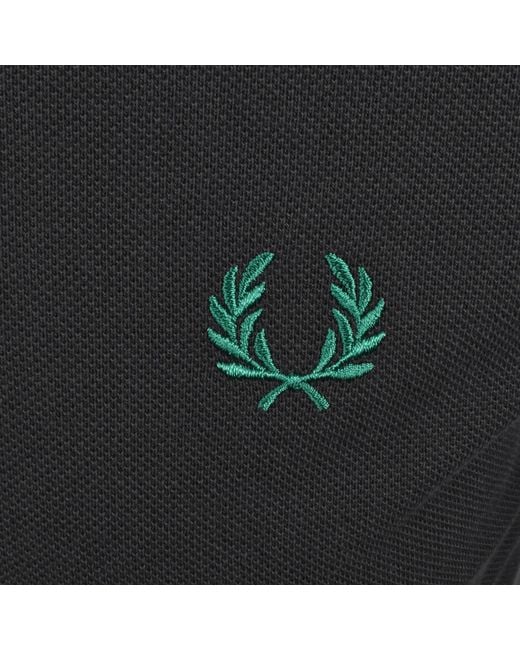 Fred Perry Black Twin Tipped Polo T Shirt for men