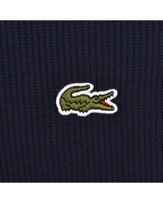 Lacoste Blue Waffle Long Sleeve T Shirt for men