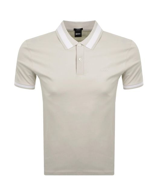 BOSS BUSINESS Gray Boss H Phillipson 200 Polo T Shirt for men