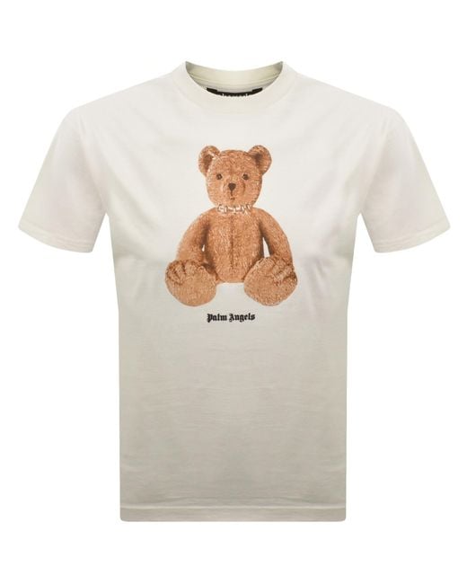 Palm Angels Gray Bear T Shirt Off for men