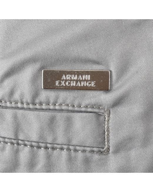 ARMANI EXCHANGE Gray Chino Shorts Light for men