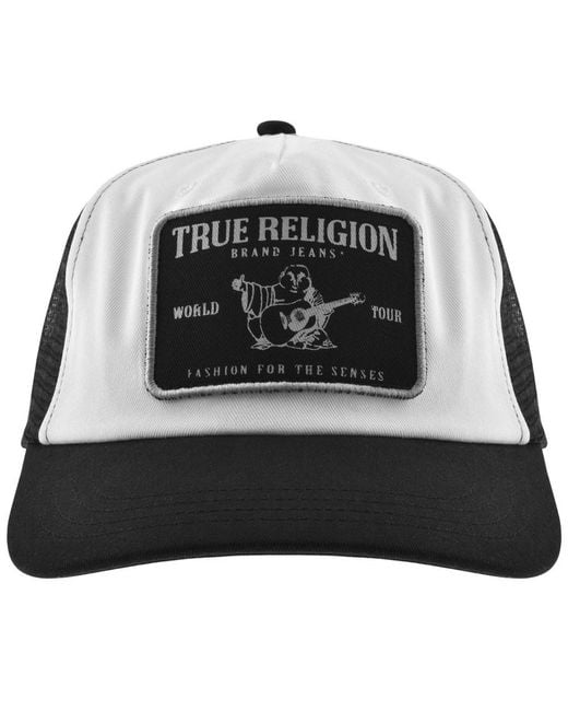 True Religion Trucker Baseball Cap in Black for Men Lyst