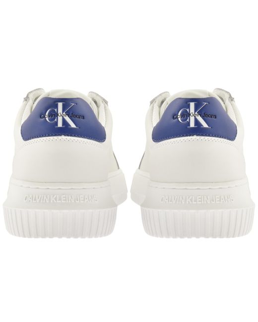 Calvin Klein White Jeans Chunky Cupsole Trainers for men