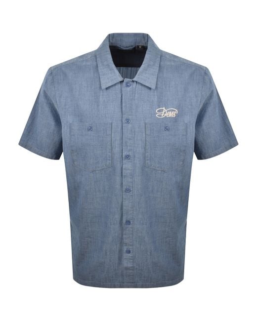 Deus Ex Machina Blue Chambray Shirt for men