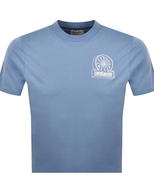 Sandbanks Blue 3D Logo Print T Shirt for men