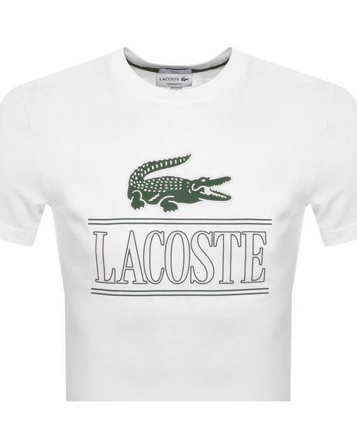 Lacoste White Logo T Shirt for men